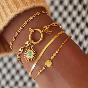 Bracciale in acciaio inossidabile con maglie h5 Immagine2